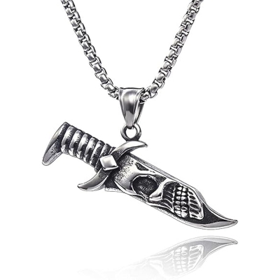 Picture of New Pendant Necklace For Men Stainless Steel Chain Necklace For Men