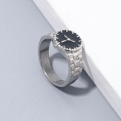 Picture of Retro Watch Shape Design Opening Rings Girl Accerssories Gift
