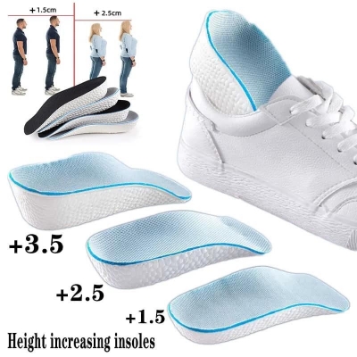 Picture of 1.5-3.5CM Invisible Height Increasing Insole Arch Support Insole Soft Elastic Light Weight for MenWhite