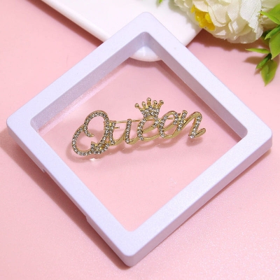 Picture of Queen Hijab pin(Golden color) Fashion Creative Safty Pins For girls and Women
