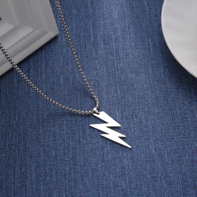 Picture of Lightning Pendant Necklace for Men Male Boys Jewelry Gifts /Gift for Men/Boys