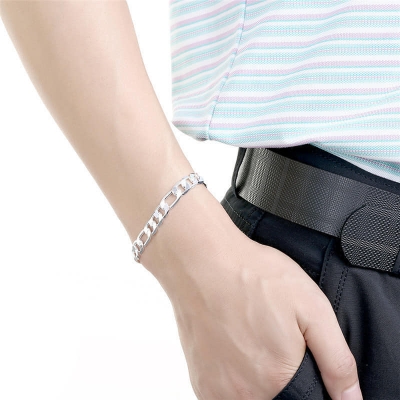 Picture of Mens stainless steel chain bracelet - Very Appealing - In line with current fashion trends