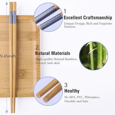 Picture of Japanese Handmade Natural Wooden Chopsticks Health Without Lacquer Wax Tableware Dinnerware Sushi Chinese Tie line Wedding Gifts