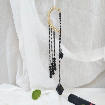 Picture of Long Chain Earrings Ear Bone Clip Integrated Ear Jewelry For Girl and Women