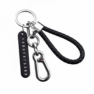 Picture of Anti-Lost Keychain With Mobile Number For Bicycle Car Auto Motor Cycle Key Ring Gift - Key Ring