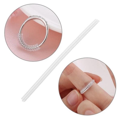 Picture of ransparent Invisible Ring Size Adjuster Tightener Spiral Resizing Tool Ring Accessories Based Ring