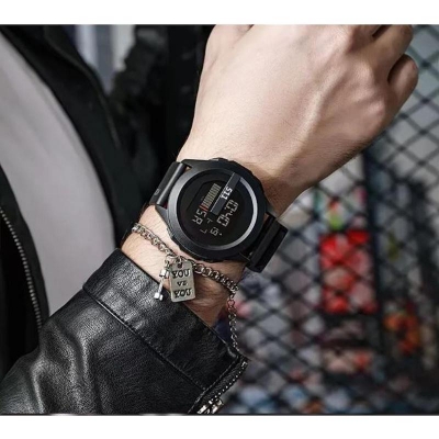 Picture of LASHIDA Wind Multi-Functional Simple Round Electronic Watch Watch Sports Men and Women Middle School Students Trend Couple LCD Waterproof