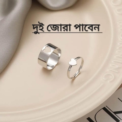 Picture of 2Pair Butterfly King and Queen Couple Ring Set In Titanium Ring