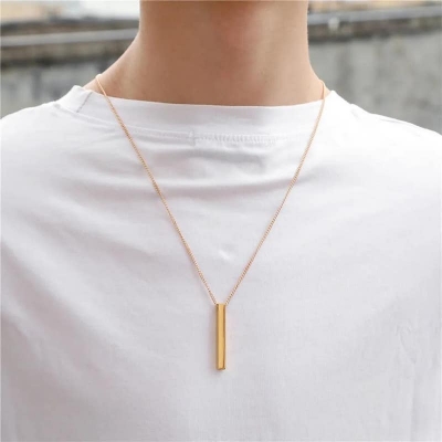 Picture of Highly Durable - Golden New Collection Stainless Steel Trendy Fashion Necklace For Men - Sustainable Choice - Understated Sophistication