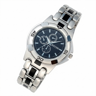 Picture of Black Stainless Steel Quartz Watch for Man - Black - Watch For Men - Watch - Watch For Men- ঘড়ি