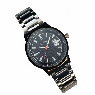 Picture of Black Stainless Steel Quartz Watch for Man - Black - Watch For Men  ঘড়ি