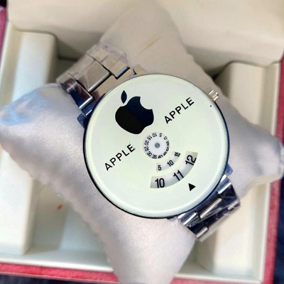 Picture of Highly Durable - Black Round Steeliness Steel Best Watch For Men's White!- ঘড়ি - Sustainable Choice - Understated Sophistication