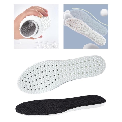 Picture of Sport Insoles Shock Absorption Cushioning Memory Foam Shoes Insole with Velvet Surfaces Black