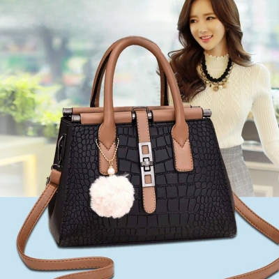 Picture of LOOK Fashion Women Handbag Leather Women Messenger Bags With Ball Toy Female Shoulder Bags