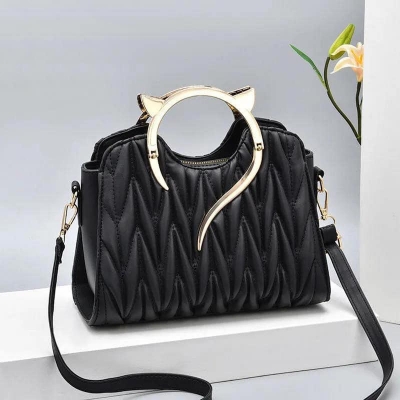 Picture of Cute Cat Style Handbag Women Fashion Single Shoulder Bags Large Capacity Tote Bag Soft Leather Shoulder Bag Fashion Handbeg