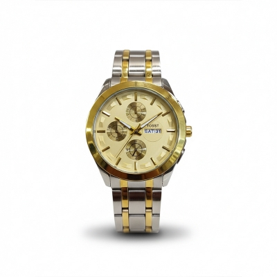 Picture of Fashonable watch for Men Stainless Steel Gold