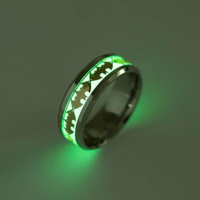 Picture of Fashion Luminous Ring Ring Glow In The Dark Titanium Steel Ring