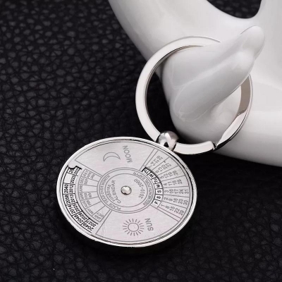 Picture of 50 Year Calendar Key Ring holder Keychain Ring
