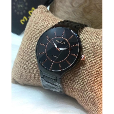Picture of Ceramic Round Steeliness Steel Best Watch For Men's  Black