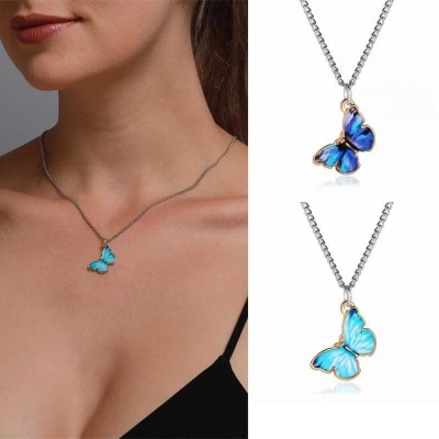 Picture of Butterfly Chain Pendant Necklace For Women
