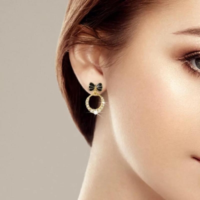 Picture of Crystal Round Earrings For Women