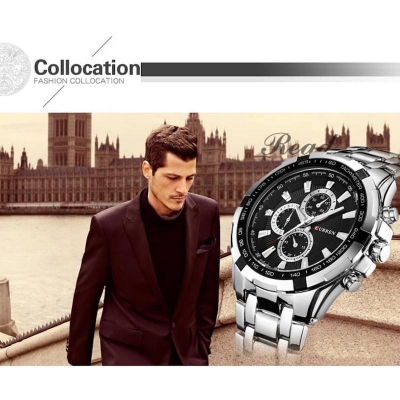 Picture of Quartz Silver Wrist Watch For Men
