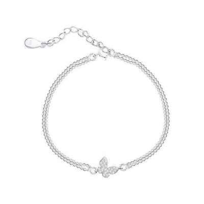 Picture of bracelet design for girl in silver