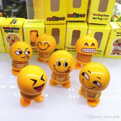 Picture of Smiling Face Spring Bouncing Doll (Emoji) 6 Pcs