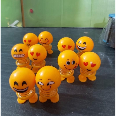 Picture of Smiling Face Spring Bouncing Doll (Emoji) 10 Pcs