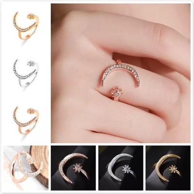 Picture of Rose  Moon Ring For Women Fashion  Ring