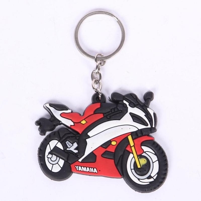 Picture of Key ring Red Rubber Motorcycle Bike Car Collectible Gift New