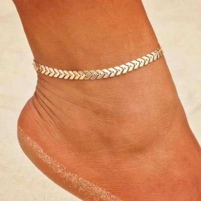 Picture of Anklets Circle Anklet Bracelet for Women Indian Anklet Nupur Payel Alloy