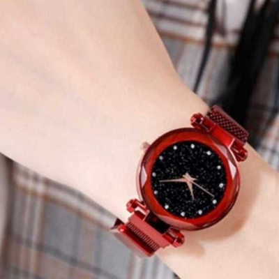 Picture of Ladies Quartz Watch Starry Sky Wrist Watch Female Magnet Wristwatch