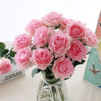 Picture of Artificial Flower Home Decoration Rose Bouquet Flower
