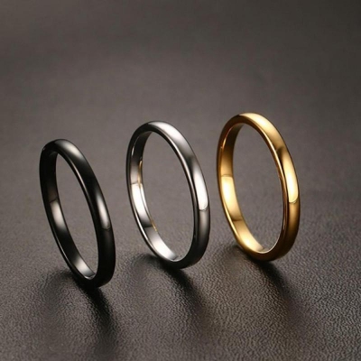 Picture of Three Color Simple Tungsten Steel Ring