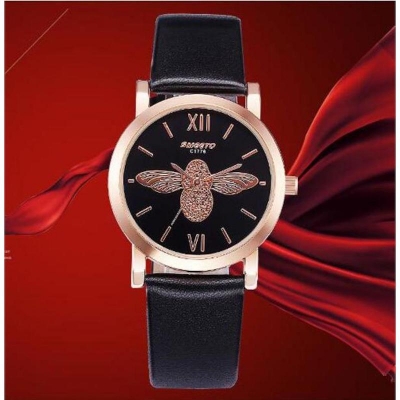 Picture of Fashion Benyar Women Watches Ladies Quartz Simple Style Black Leather Watch