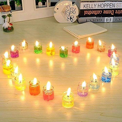 Picture of Cute Little Glass Jelly Candles set of 6pcs - Candle