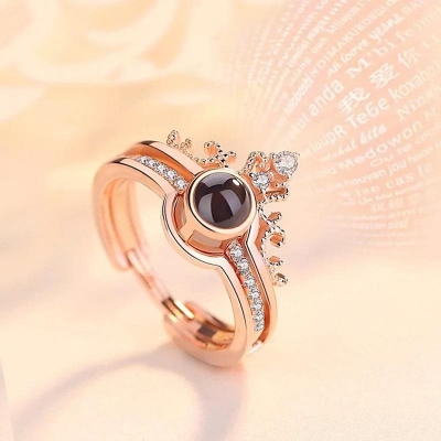 Picture of Romantic 100 Languages ​​I Love You Female 2 Ring