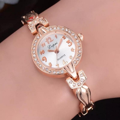 Picture of Women Bracelet Watch Mujer Golden Relojes Small Dial Quartz Watch