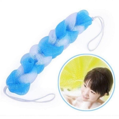 Picture of White And Blue Extendable Braided Back Scrubber
