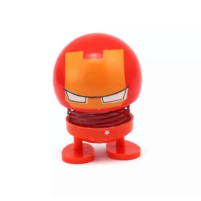 Picture of iron-man Funny Shaking Head Doll with Glue- Spring Head