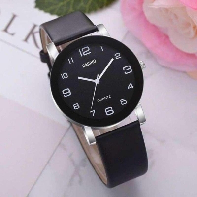 Picture of Black Leather Analog Watch New
