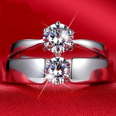 Picture of Fashion Real Love Heart Stainless Steel Couple Finger Ringsring - Ring For Girls