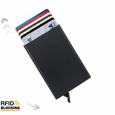 Picture of Hot Selling Metal Aluminum RFID Blocking Credit Card Holder for Business