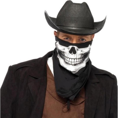 Picture of Polyester Ghost Face Mask - Black