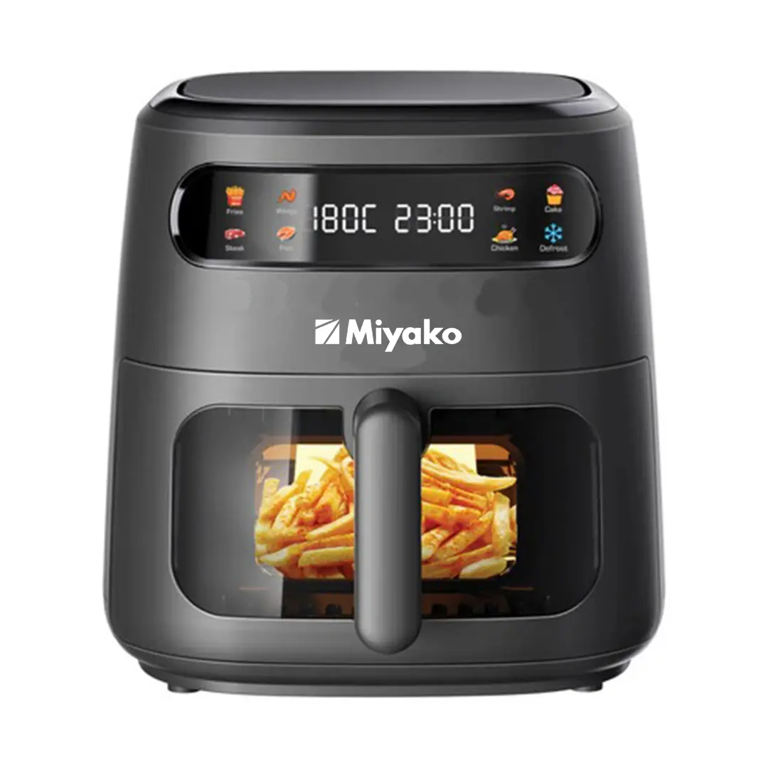 Picture of Miyako 1800W 4 ltr Air Fryer with Inverter Technology, Digital touch control and Clear Glass Window View (AF-401- CG)