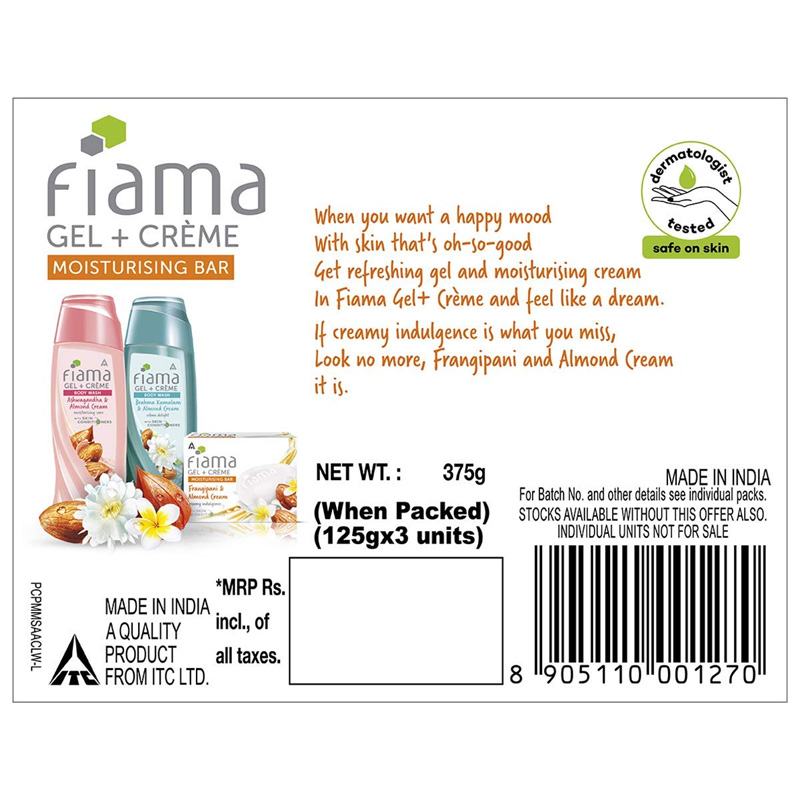 Picture of Fiama Gel+ Creme Bar Soap 125gm