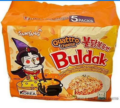 Picture of Buldak Quattro Cheese Ramen Hot Chicken Flavor Ramen Pack Of 5 (145G X5)