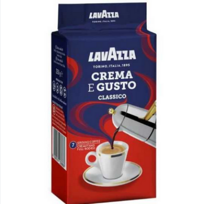 Picture of Lavazza Crema E Gusto Ground Coffee Blend, Espresso Dark Roast Authentic Italian, Blended And Roasted in Italy 250g