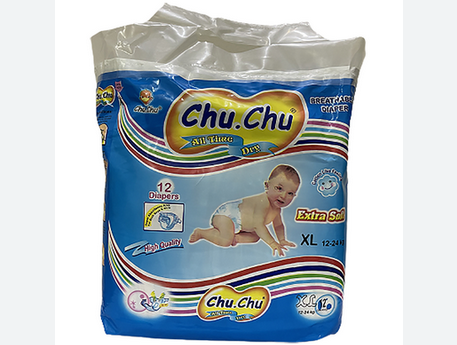 Picture of Chu Chu Extra Soft Breathable Diaper XL 12pc (Baby weight 12-24 kg)